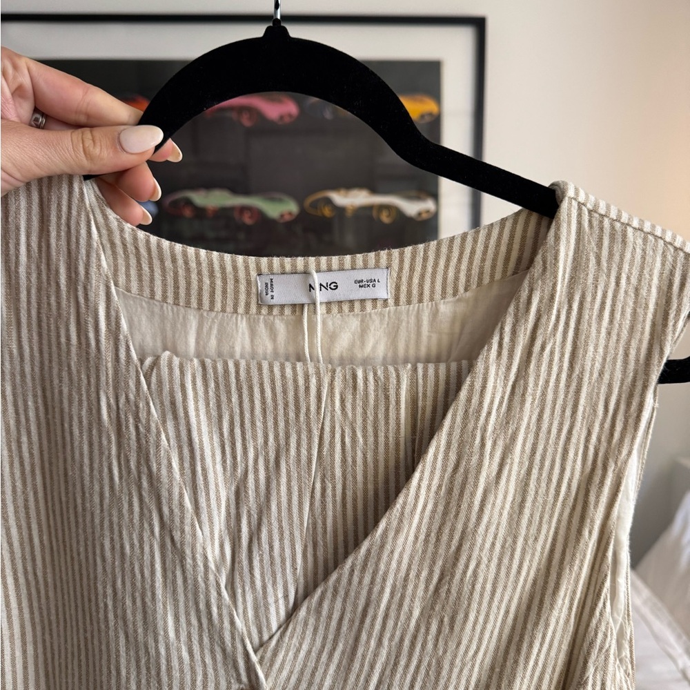 Mango Striped Sleeveless Top